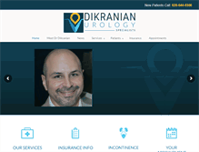 Tablet Screenshot of dikranianurology.com